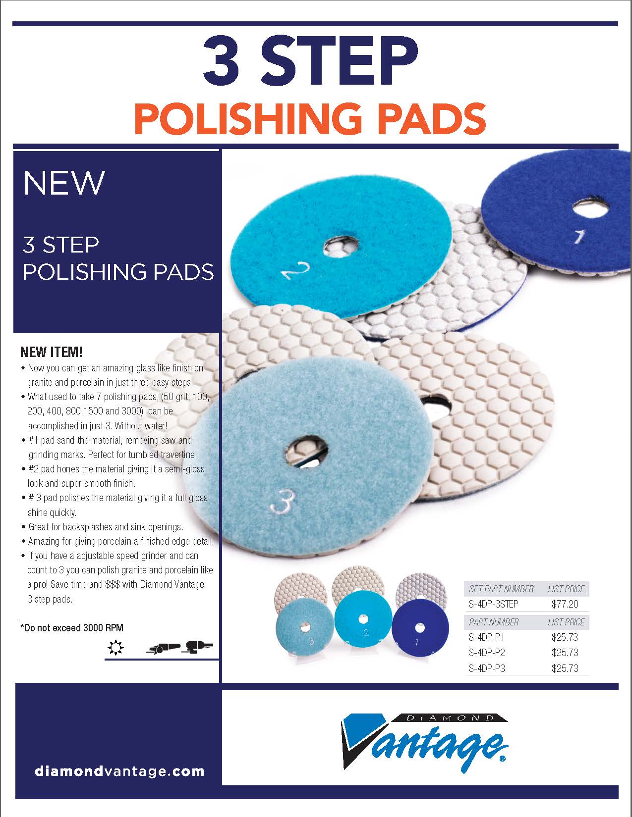 3 Step
									Polishing Pads